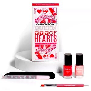 Londontown Queen of Hearts Galentine’s Day Manicure Set Pink Lakur Nail Polish